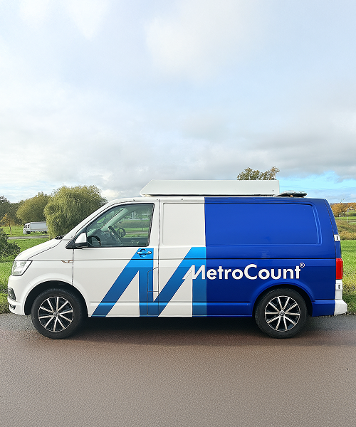 MetroCount Surveying Van Traffic Counting