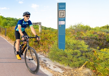 MetroCount bike data display totem