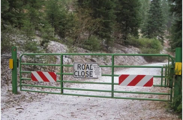 Road Closed Gate