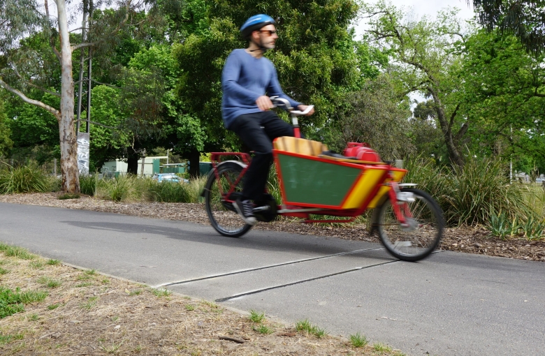 Cargo Bike on Piezo Path