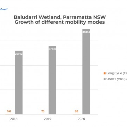 Baludarri NSW growth of different mobility modes