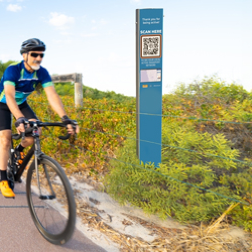 MetroCount bike data display totem